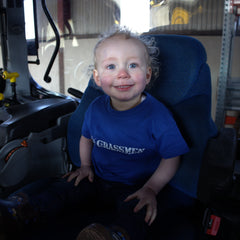 "GRASSMEN" Kids Royal Blue T-Shirt