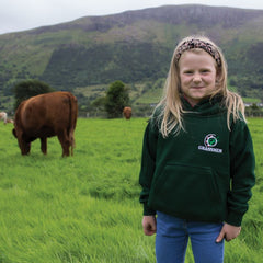 "GRASSMEN" Kids Bottle Green Hoodie