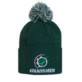 "GRASSMEN" Bobble Hat Bottle Green