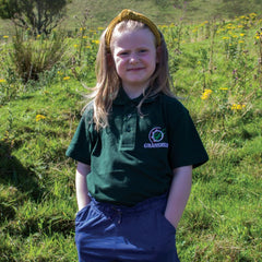 "GRASSMEN" Kids Bottle Green Polo Shirt