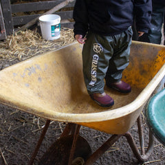 "GRASSMEN" Kids Waterproof Trousers Green