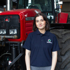 "Massey Ferguson 6290" Unisex Adults Navy Polo Shirt - DTF Print