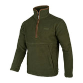 Jack Pyke Men's Half Zip Sherpa Fleece Pullover Olive