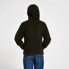 Jack Pyke Junior Sherpa Fleece Hoodie Dark Olive