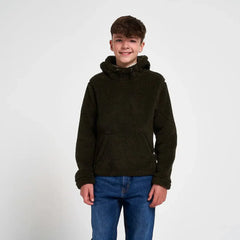 Jack Pyke Junior Sherpa Fleece Hoodie Dark Olive