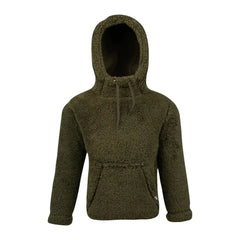 Jack Pyke Junior Sherpa Fleece Hoodie Dark Olive
