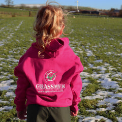 "GRASSMEN" Kids Pink Hoodie