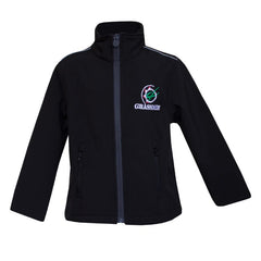 "GRASSMEN" Kids Black Softshell Jacket