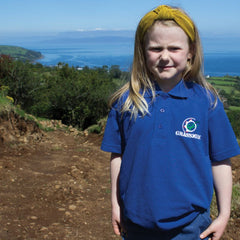"GRASSMEN" Kids Royal Blue Polo Shirt