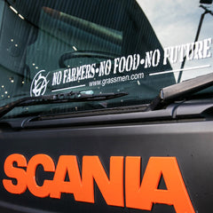 NO FARMERS. NO FOOD. NO FUTURE. Window Graphic Large