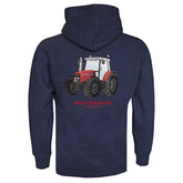 "Massey Ferguson 6290" Unisex Adults Navy Hoodie - DTF Print