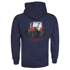 "Massey Ferguson 6290" Unisex Adults Navy Hoodie - DTF Print