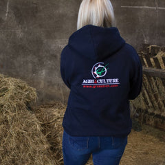 "AGRI is our CULTURE" Unisex Adults Navy Hoodie