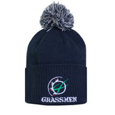 "GRASSMEN" Bobble Hat Navy