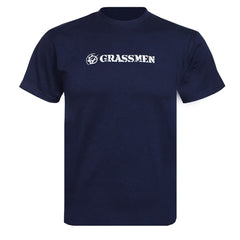 "GRASSMEN" Unisex Adults Navy T-Shirt
