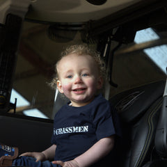 "GRASSMEN" Kids Navy T-Shirt