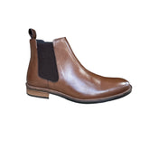 "Roamers" Men's Brown Leather Chelsea Dealer Boots