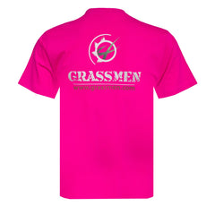 "GRASSMEN" Unisex Adults Pink T-Shirt