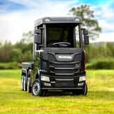 Official Scania 24V Black Ride-On Truck & Trailer