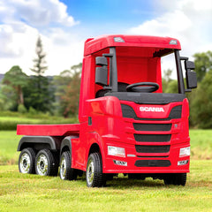 Official Scania 24V Red Ride-On Truck & Trailer