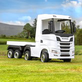 Official Scania 24V White Ride-On Truck & Trailer