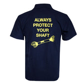 ALWAYS PROTECT YOUR SHAFT Navy Polo Shirt
