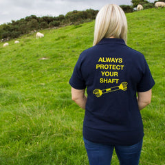 ALWAYS PROTECT YOUR SHAFT Navy Polo Shirt