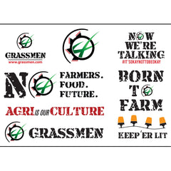 "GRASSMEN" School Sticker Set