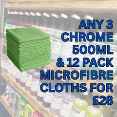 Chrome 500ml (x3) & Microfibre Bundle