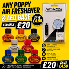 Any Poppy Airfreshner & LED light base for £20