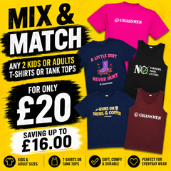 MIX & MATCH - Any 2 Standard T-Shirts or Tank tops for £20