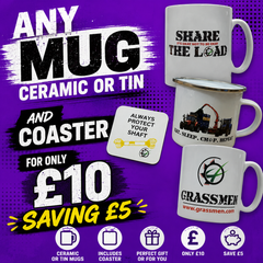Any Ceramic or Tin Mug & Coaster for £10