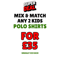 Mix & Match - Any 2 Kids Polo Shirts for £35