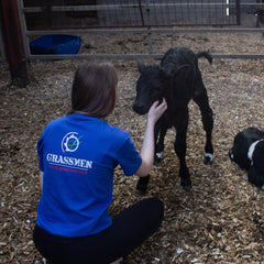 "GRASSMEN" Unisex Adults Royal Blue T-Shirt