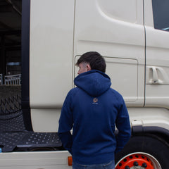 "GRASSMEN" Lux. Full Zip Indigo Unisex Adults Hoodie