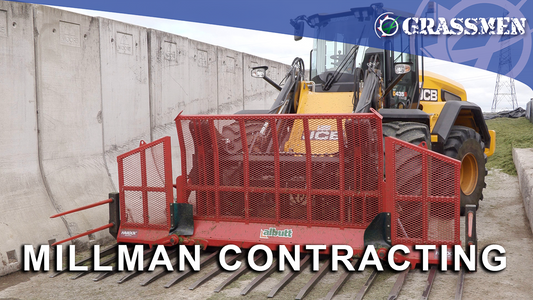 Millman Contracting Demoing the Albutt Folding Push Off Buckrake!