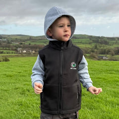 GRASSMEN Kids Softshell Gilet Black