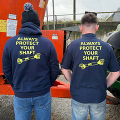 "ALWAYS PROTECT YOUR SHAFT" Unisex Adults Navy Hoodie