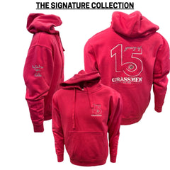 "15 Year's of GRASSMEN" Adults Pink Anniversary Hoodie "Signature Collection"