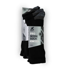 Xpert Pro Active Work Sock 3 Pack Black