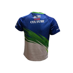 Kids 2025 Blue, Green & Grey Rugby Top - Agri is our Culture