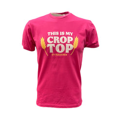 "This is my Crop Top" Novelty Adults Pink T-Shirt