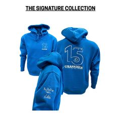 "15 Year's of GRASSMEN" Kids Blue Anniversary Hoodie "Signature Collection"