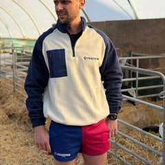 GRASSMEN Blue & Pink - Adults Unisex Harlequin Two Toned Shorts