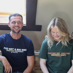 "Another Day, Another Warning Light!" Standard Unisex Adults Bottle Green T-Shirt