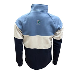 GRASSMEN Sky Blue, White & Navy- Adults Unisex Cotton Quarter Zip