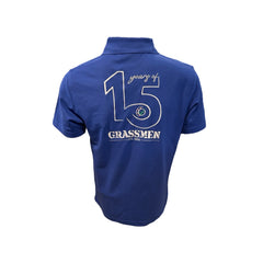 "15 Year's of GRASSMEN" Kids Blue Anniversary Polo Shirt "Signature Collection"