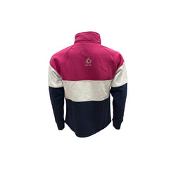 GRASSMEN Pink, White & Navy- Kids Cotton Quarter Zip