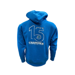 "15 Year's of GRASSMEN" Kids Blue Anniversary Hoodie "Signature Collection"