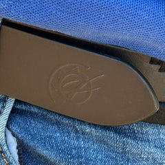 "GRASSMEN" Leather Polo Belt - Black, Green, White & Red